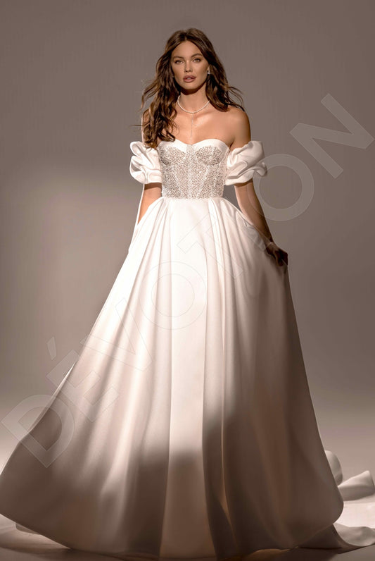 Nellia A-line Sweetheart Ivory Wedding dress