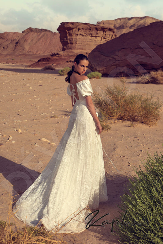 Erfia A-line Off-shoulder/Drop shoulders Wedding dress