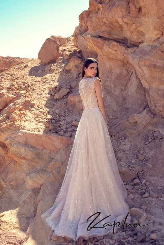 Venera A-line Jewel Vanilla Wedding dress