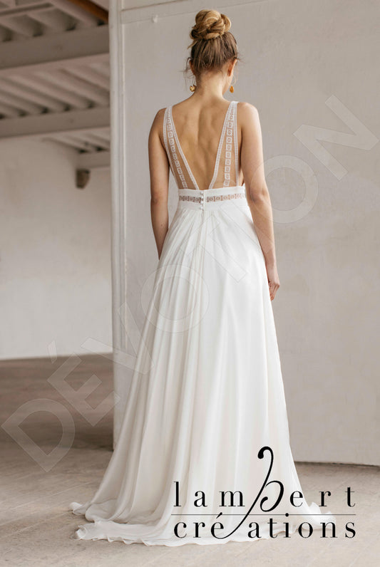 Océan A-line V-neck Ivory Wedding dress