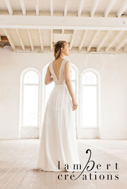 Oural A-line V-neck Ivory Wedding dress