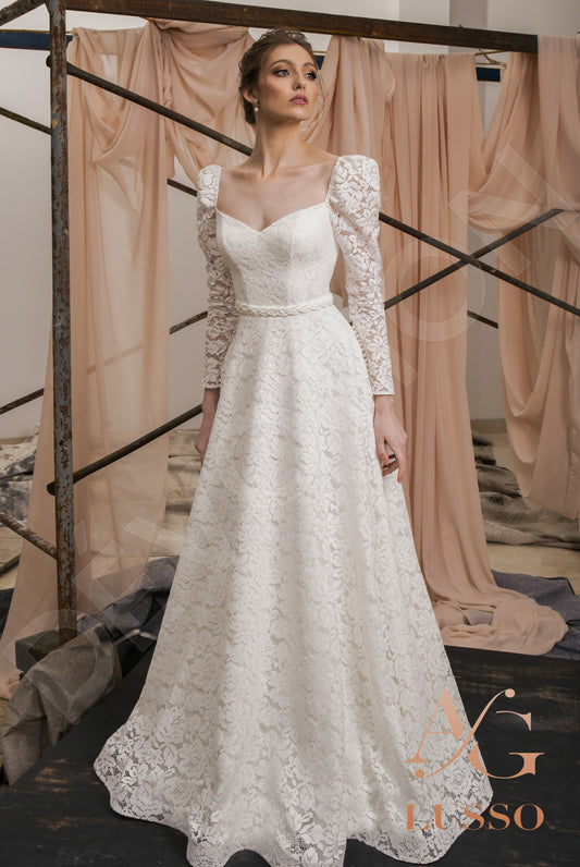 Stephany A-line Sweetheart LightMilk Wedding dress