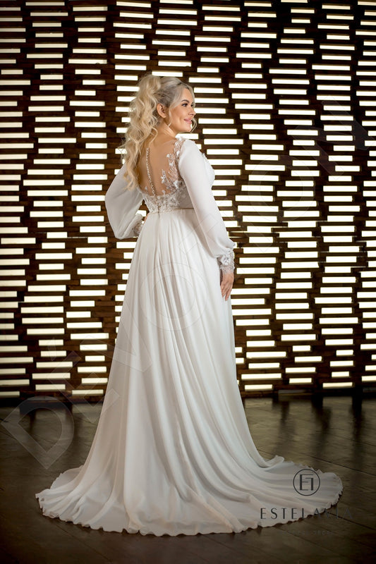Estera A-line Illusion Milk Wedding dress
