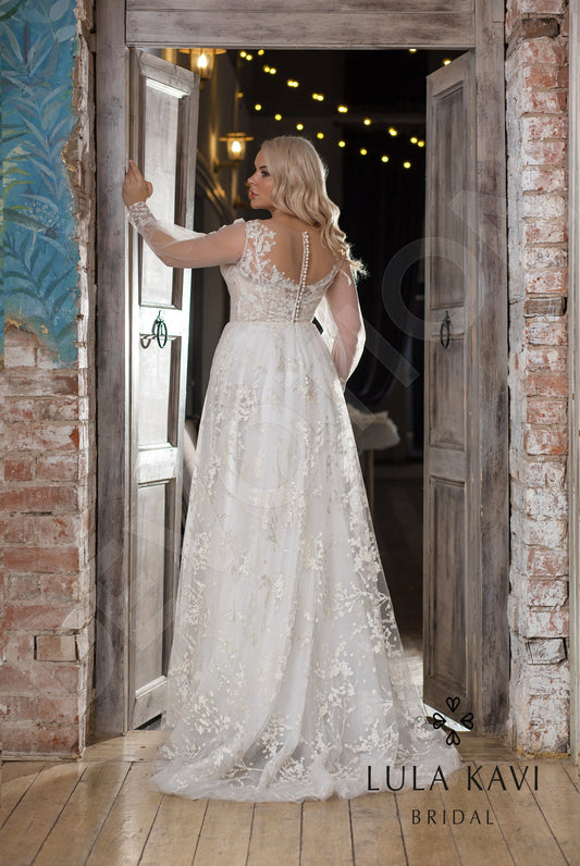 Veronika A-line Illusion Milk Wedding dress