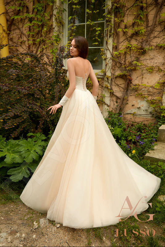 Remina A-line Illusion Milk Nude Wedding dress