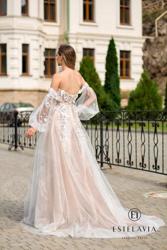 Lucrecine A-line Sweetheart Milk Cappuccino Wedding dress