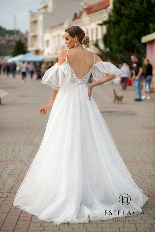 Nicolette A-line Sweetheart Milk Wedding dress
