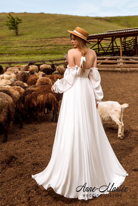 Nelly A-line Sweetheart Ivory Wedding dress