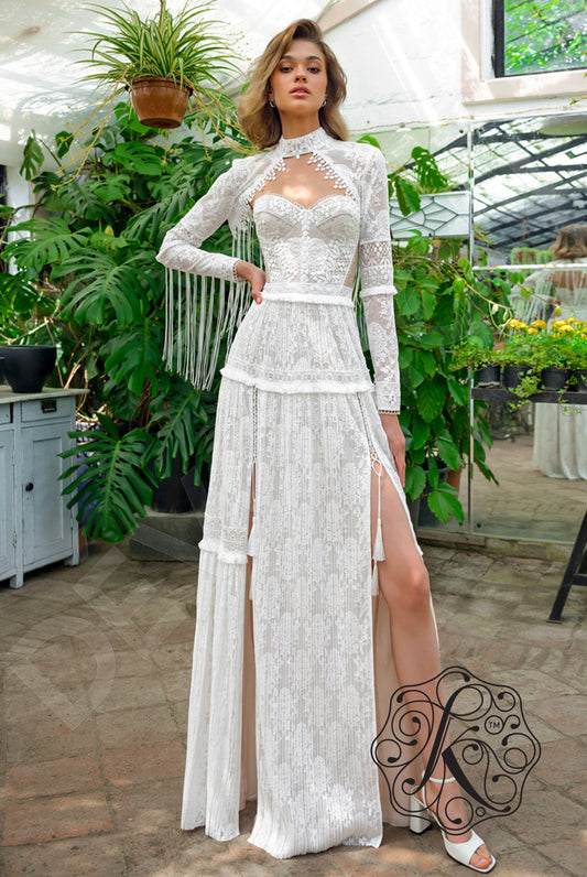 Glora A-line Sweetheart Latte Wedding dress