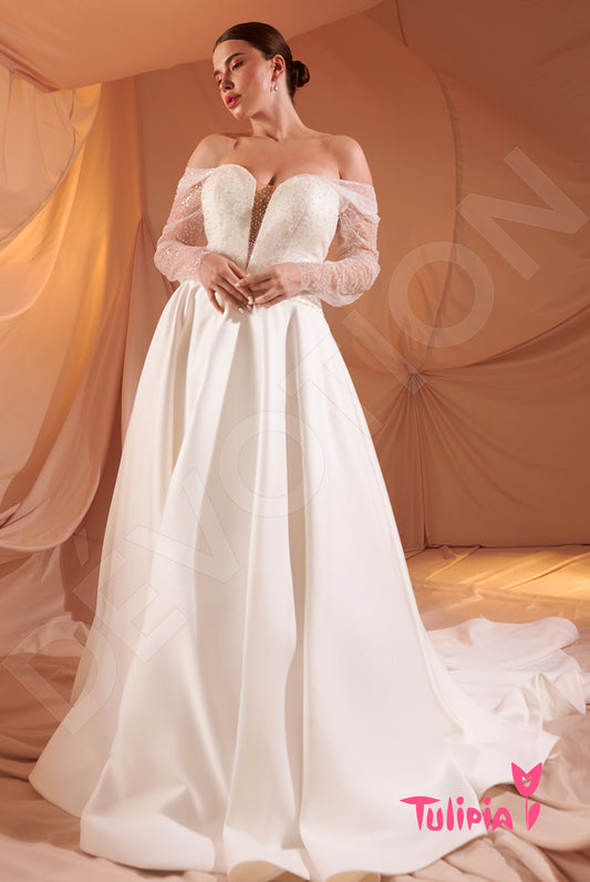 Jolanda A-line Sweetheart Milk Wedding dress