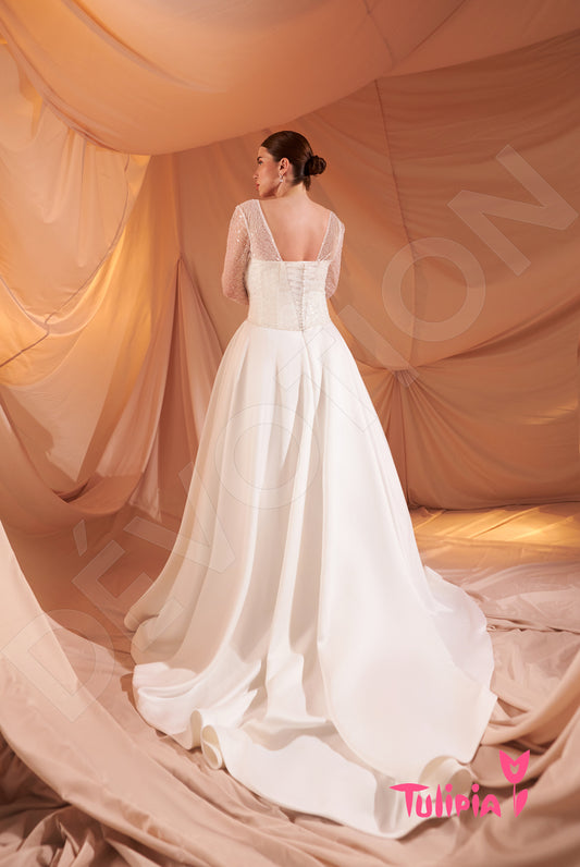 Jolanda A-line Sweetheart Milk Wedding dress