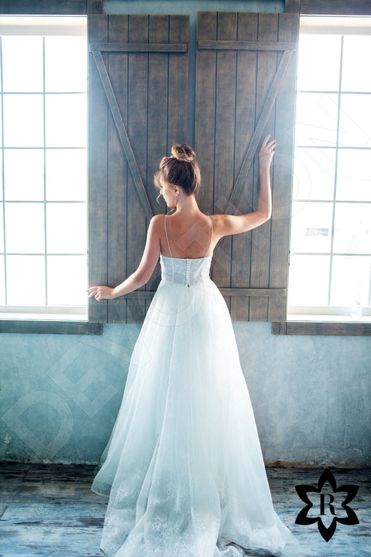 Camiela A-line V-neck Milk Wedding dress