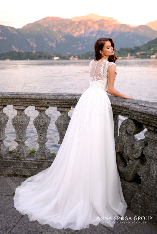Manana A-line Illusion Milk Wedding dress