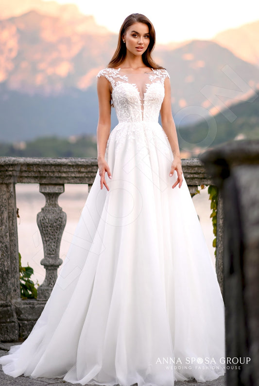Manana A-line Illusion Milk Wedding dress