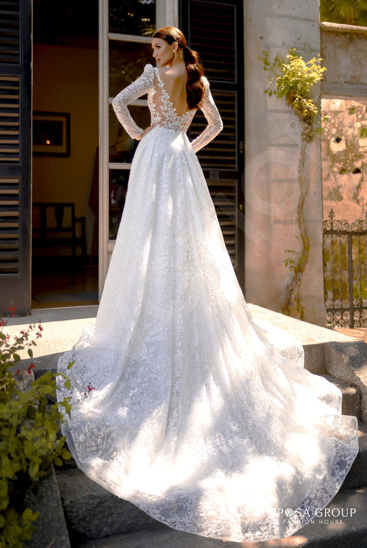 Mayn A-line Illusion Milk Wedding dress