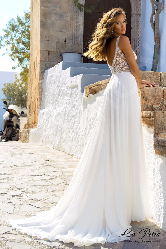 Siri A-line Illusion Milk Wedding dress