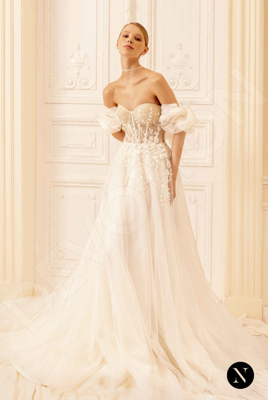 Edita A-line Sweetheart Nude Ivory Wedding dress