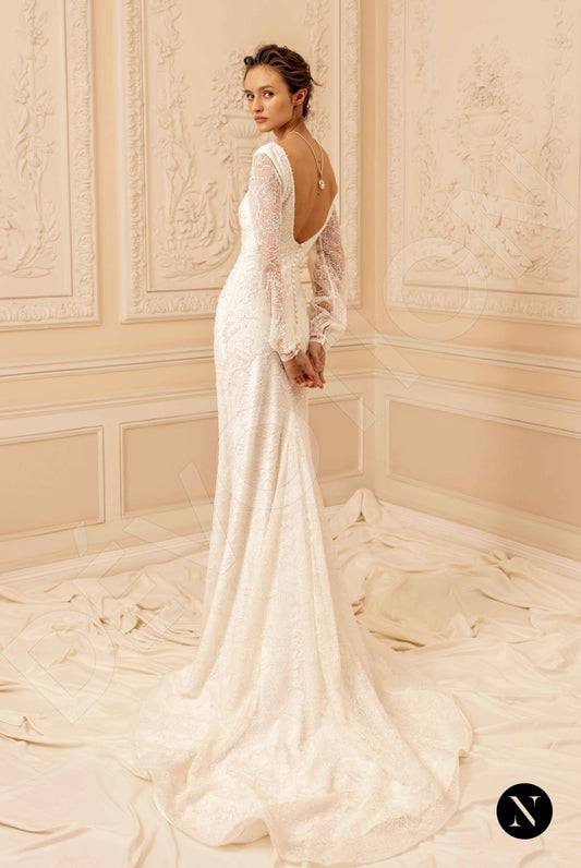 Selena Trumpet/Mermaid V-neck Ivory Wedding dress