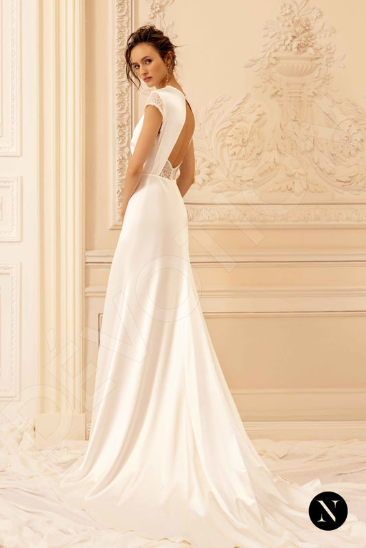 Janet Trumpet/Mermaid Jewel Ivory Wedding dress