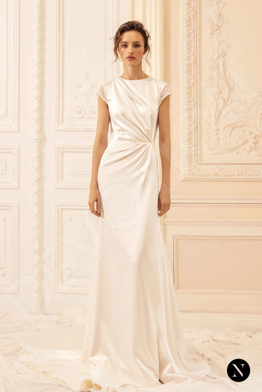 Janet Trumpet/Mermaid Jewel Ivory Wedding dress