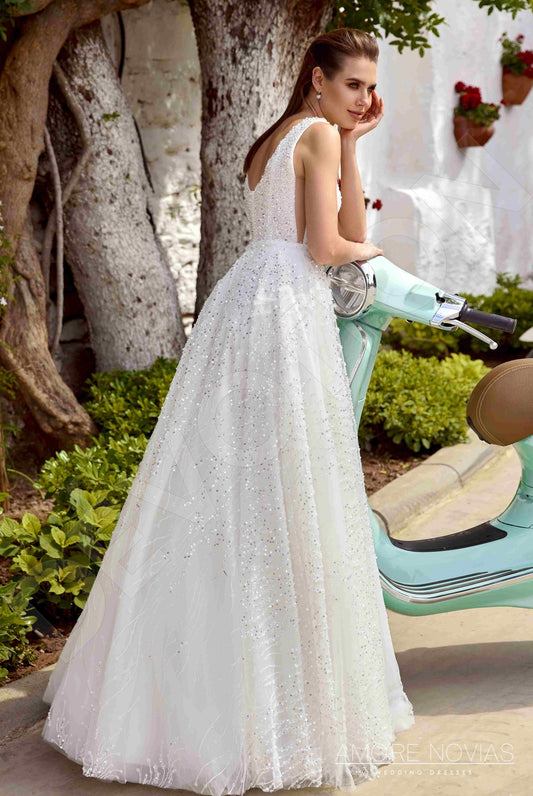 Donata A-line Scoop Ivory Wedding dress