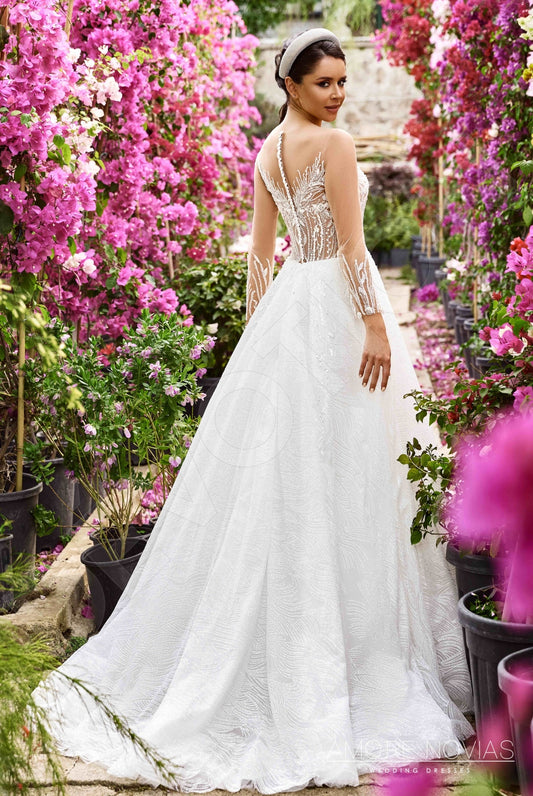 Alisha A-line Illusion Ivory Wedding dress