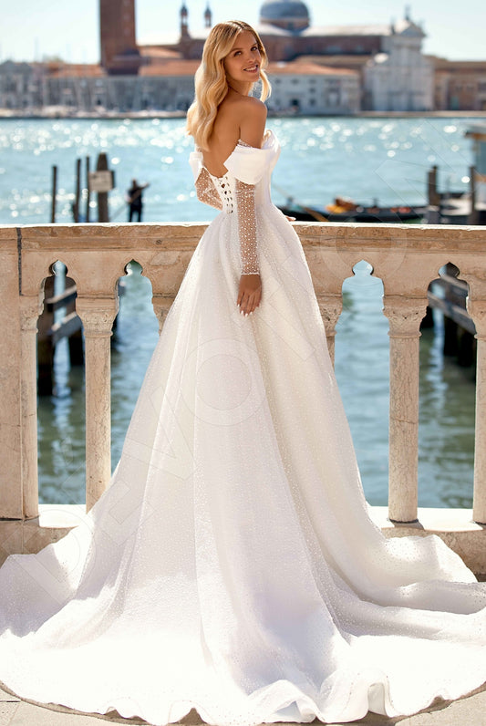 Olivier A-line Off-shoulder/Drop shoulders Ivory Wedding dress