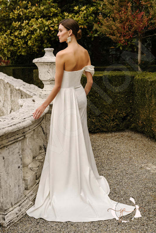 Bleytin Trumpet/Mermaid Sweetheart Milk Wedding dress