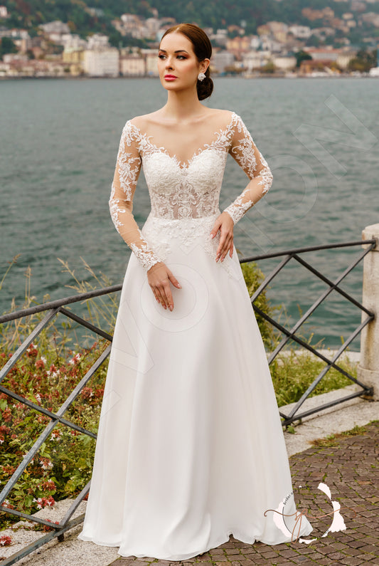 Bronag A-line Illusion Milk Wedding dress