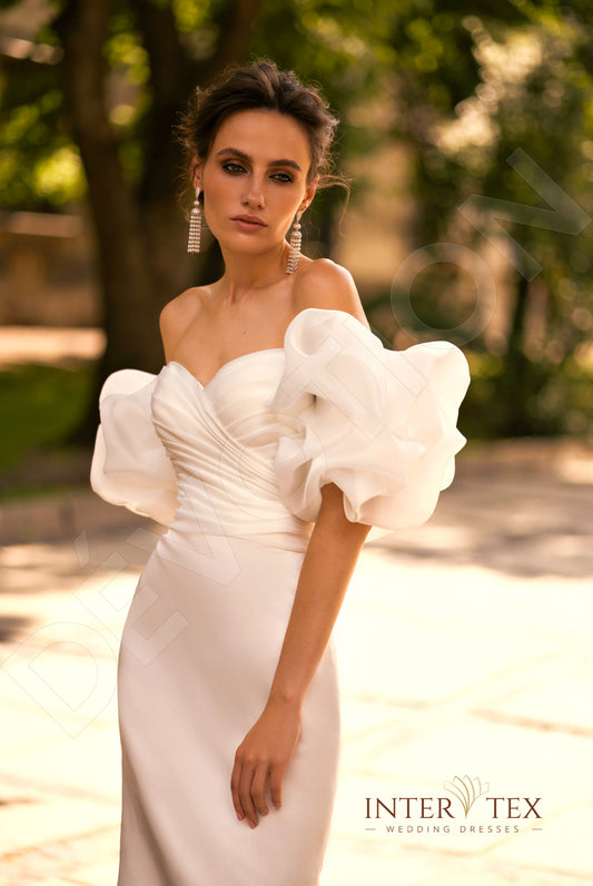Delaney Trumpet/Mermaid Sweetheart Milk Wedding dress