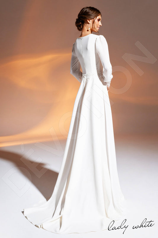 Dalila A-line Jewel Ivory Wedding dress