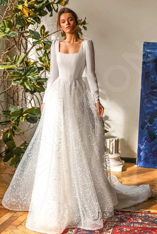 Serena A-line Square Ivory Wedding dress
