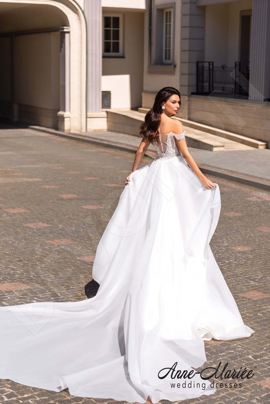 Felis A-line Off-shoulder/Drop shoulders Milk Wedding dress