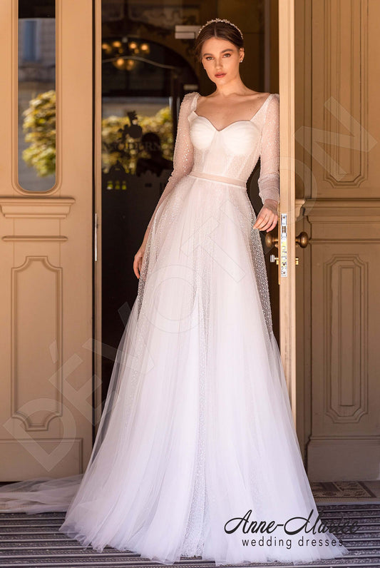 Tessora A-line Sweetheart Milk Wedding dress