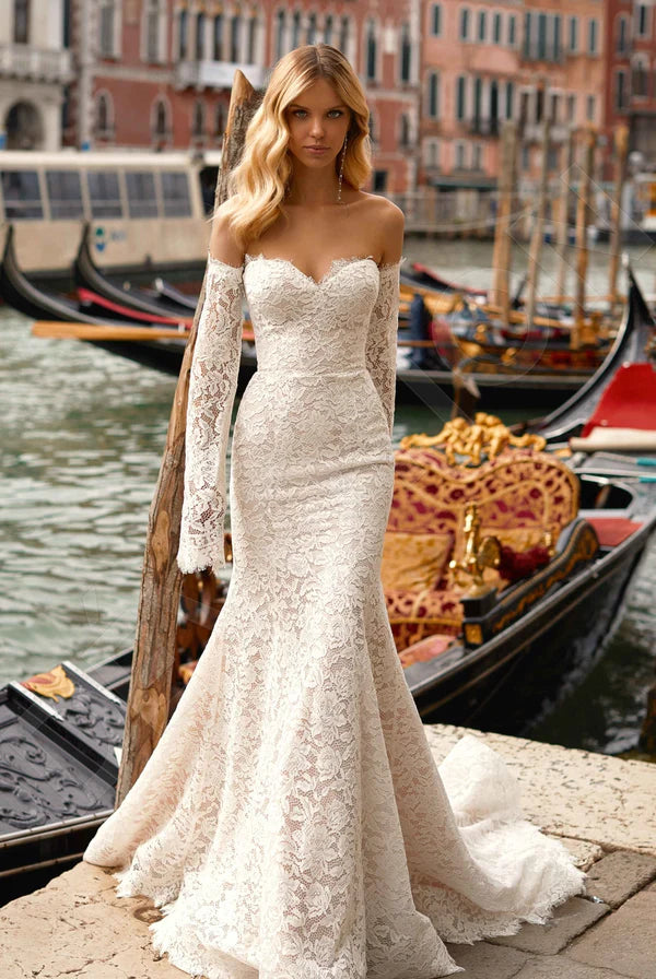 Alice Trumpet/Mermaid Sweetheart Ivory Nude Wedding dress