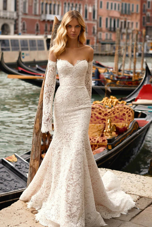Alice Trumpet/Mermaid Sweetheart Ivory Nude Wedding dress