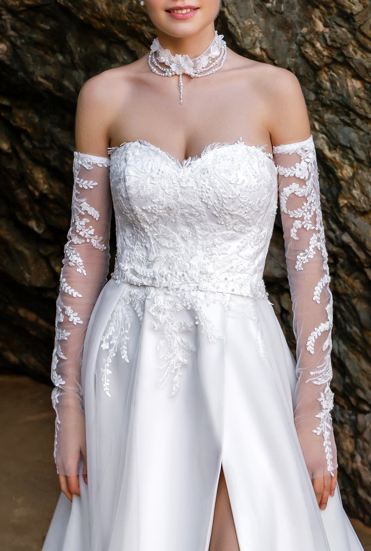 Liz Two in One Sweetheart Milk Wedding dress