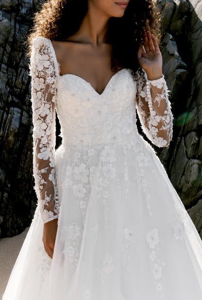 Mag A-line Sweetheart Milk Wedding dress