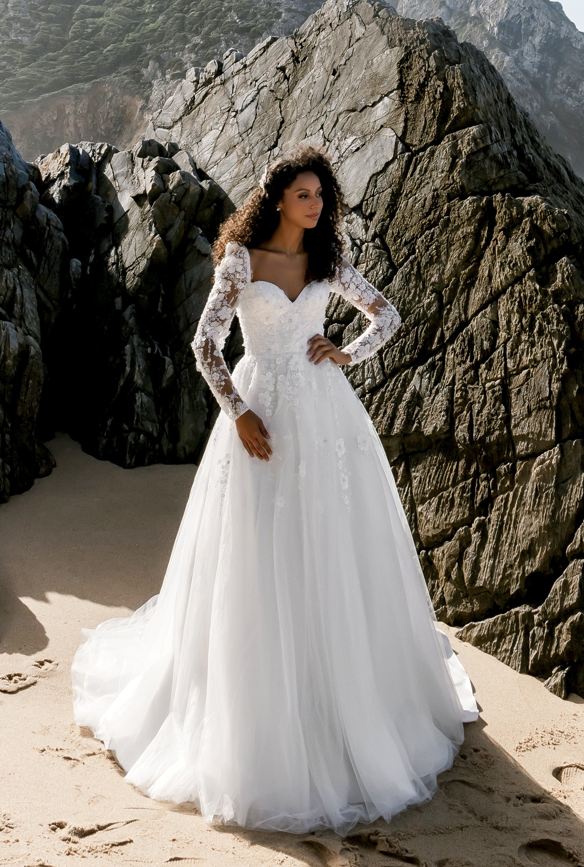 Mag A-line Sweetheart Milk Wedding dress