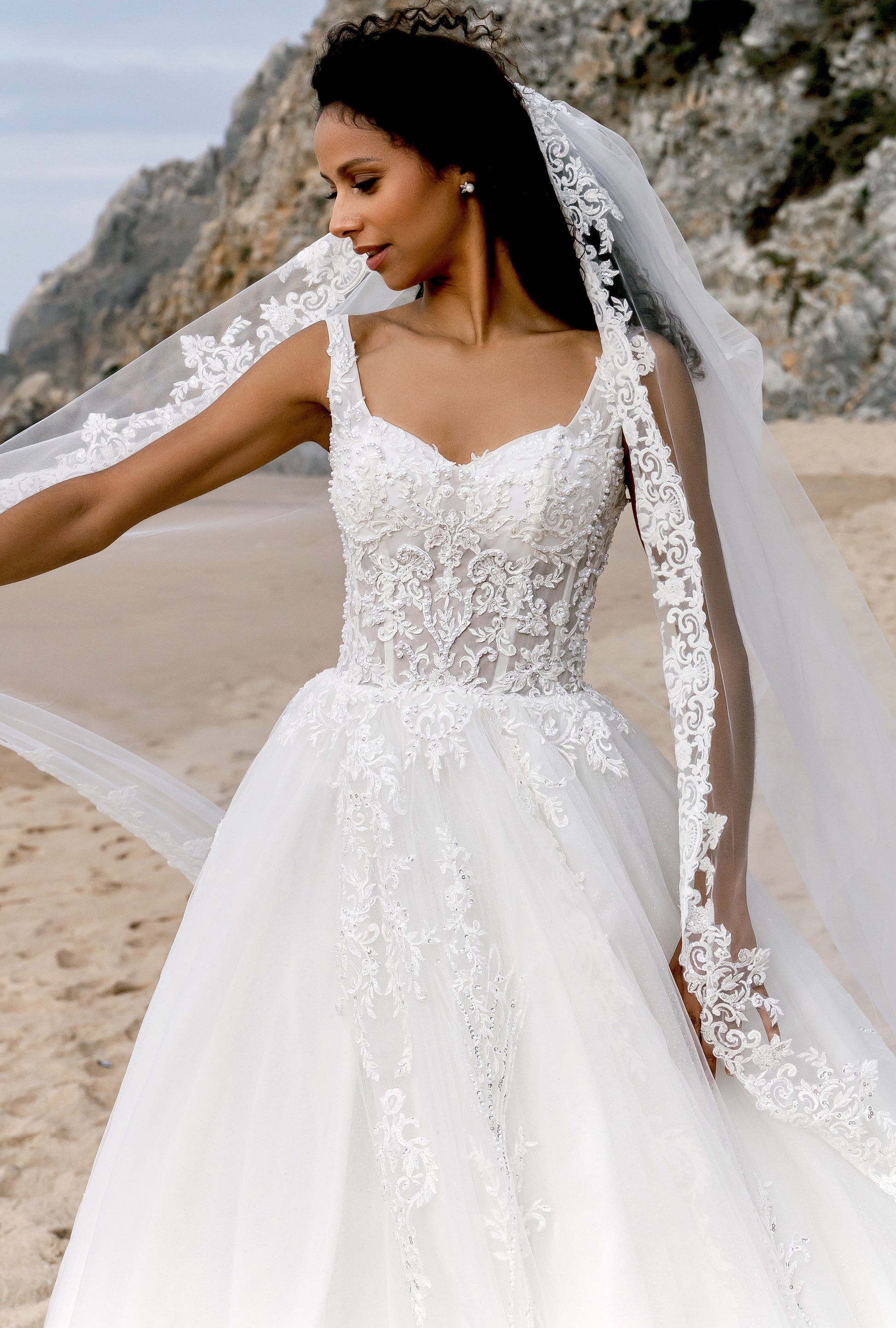 Aura A-line Sweetheart Milk Wedding dress