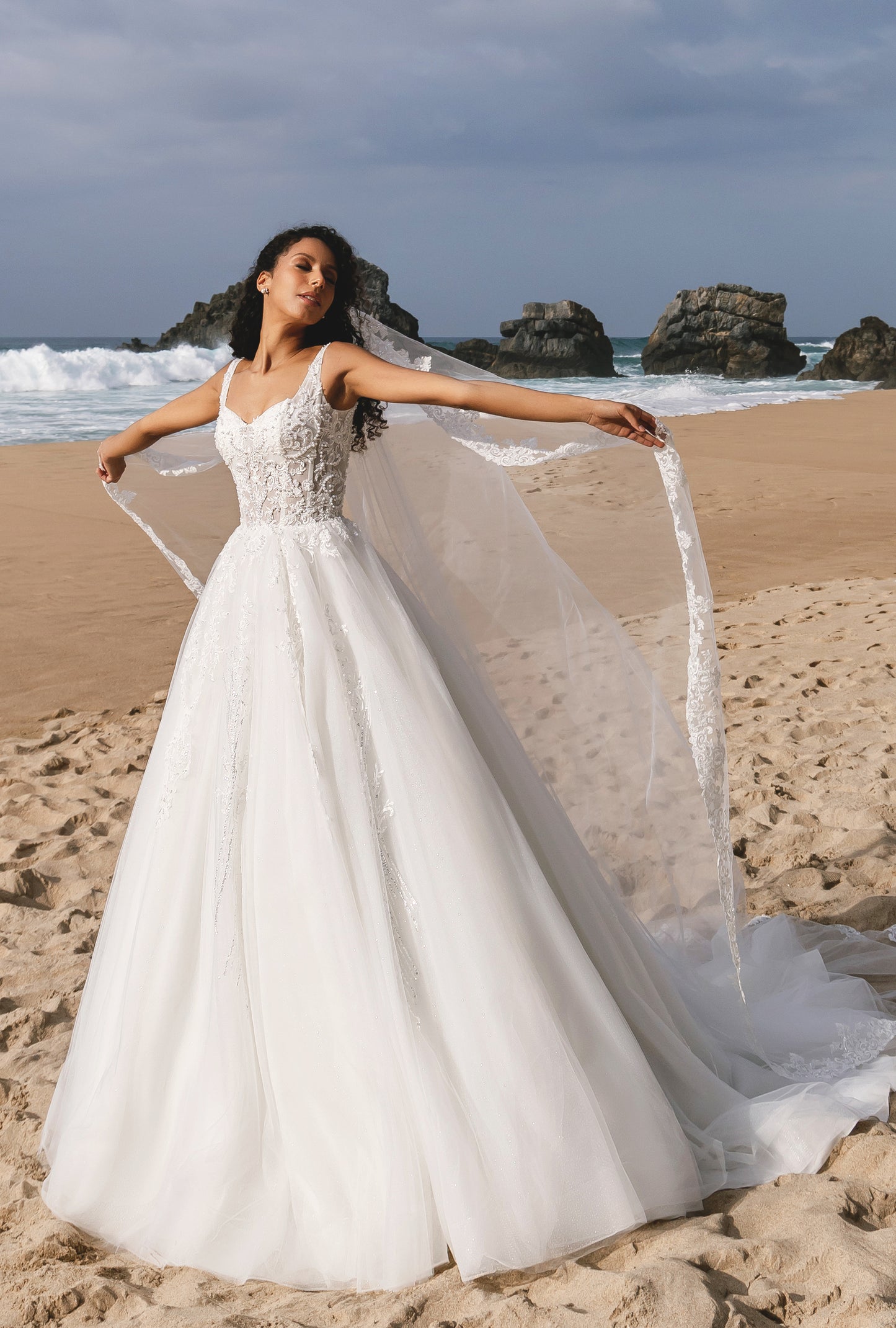 Aura A-line Sweetheart Milk Wedding dress