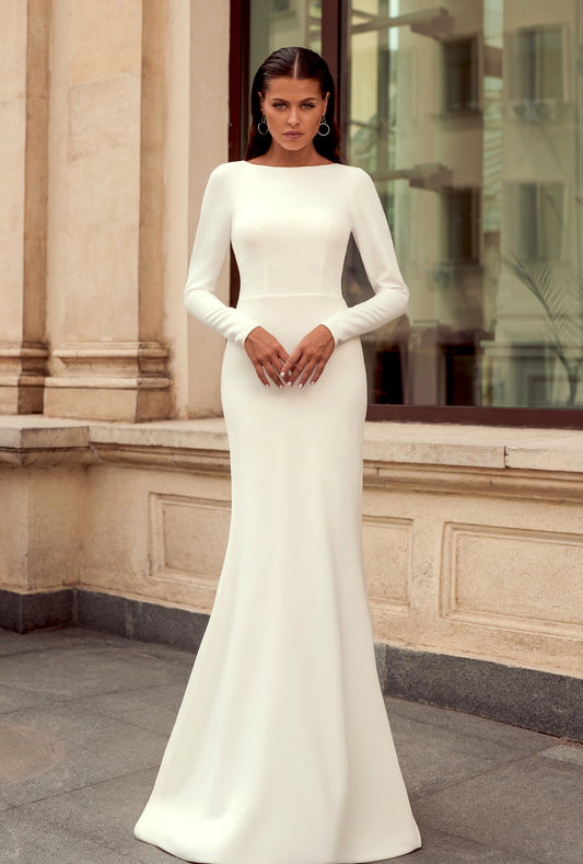 Rebecca Trumpet/Mermaid Jewel Ivory Wedding dress