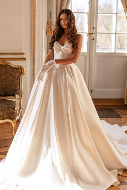 Adeleis Princess/Ball gown Sweetheart Ivory Wedding dress