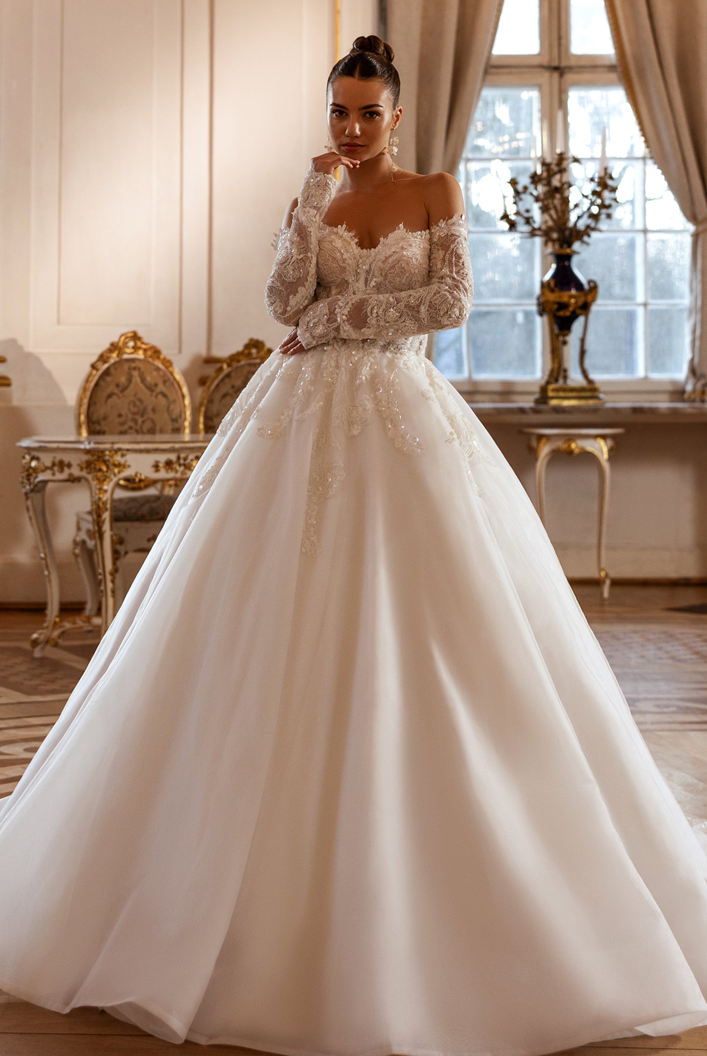 Veva Princess/Ball Sweetheart Milk Wedding dress