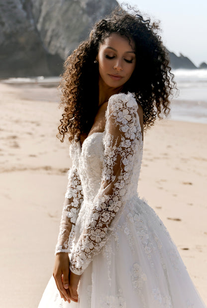 Mag A-line Sweetheart Milk Wedding dress