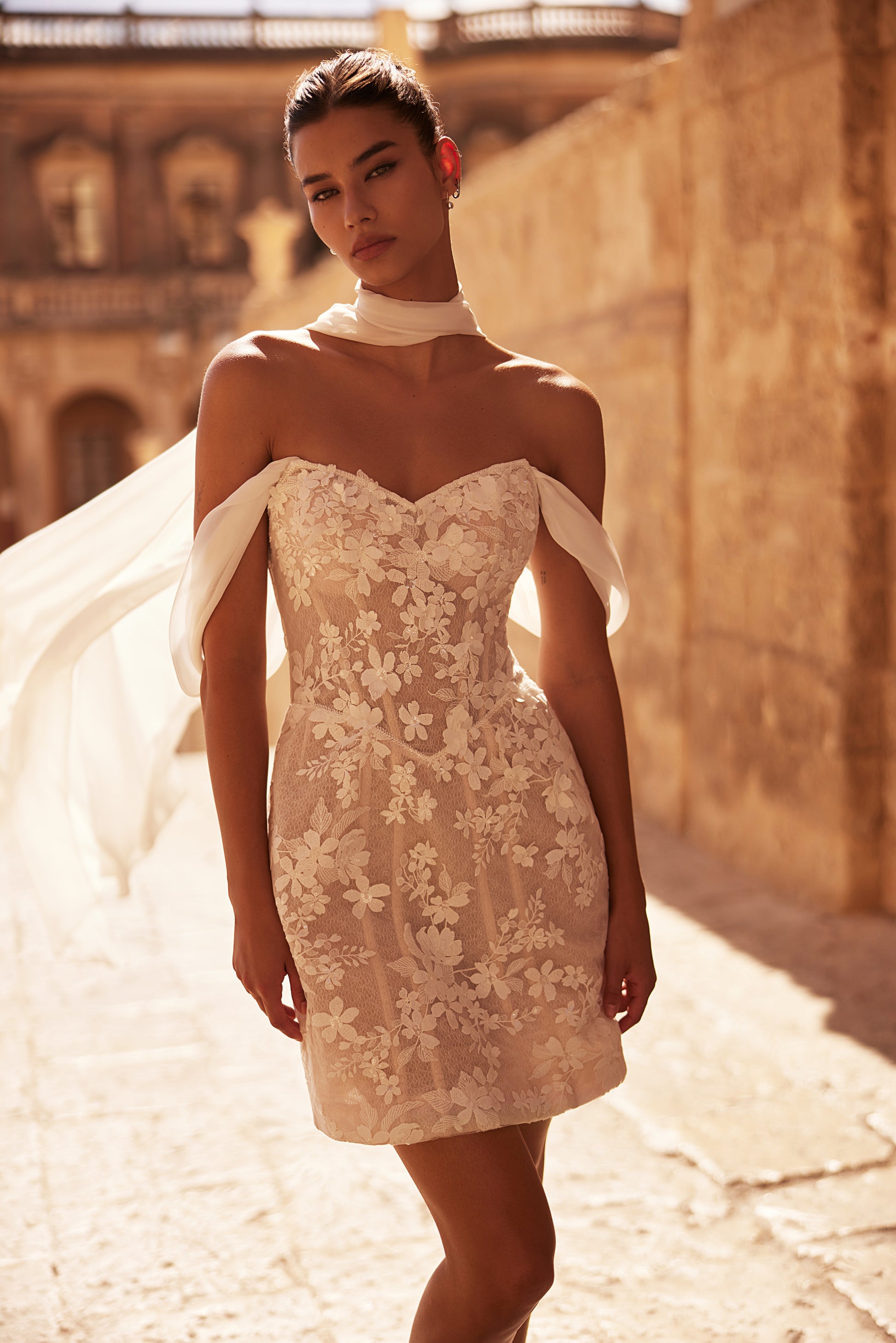 Lamara A-line Sweetheart Milk/Nude Wedding dress