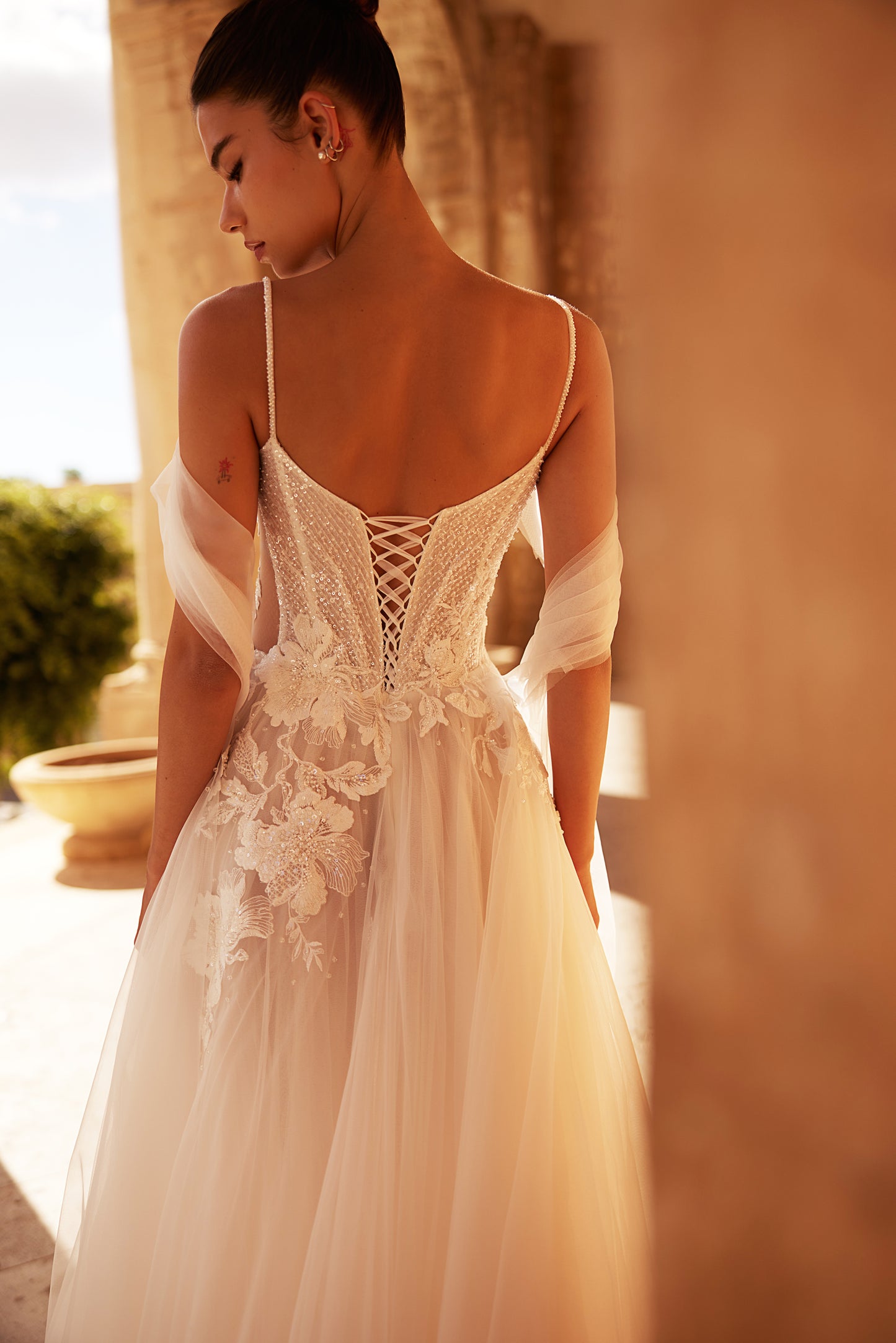 Adita A-line Illusion Milk Wedding dress
