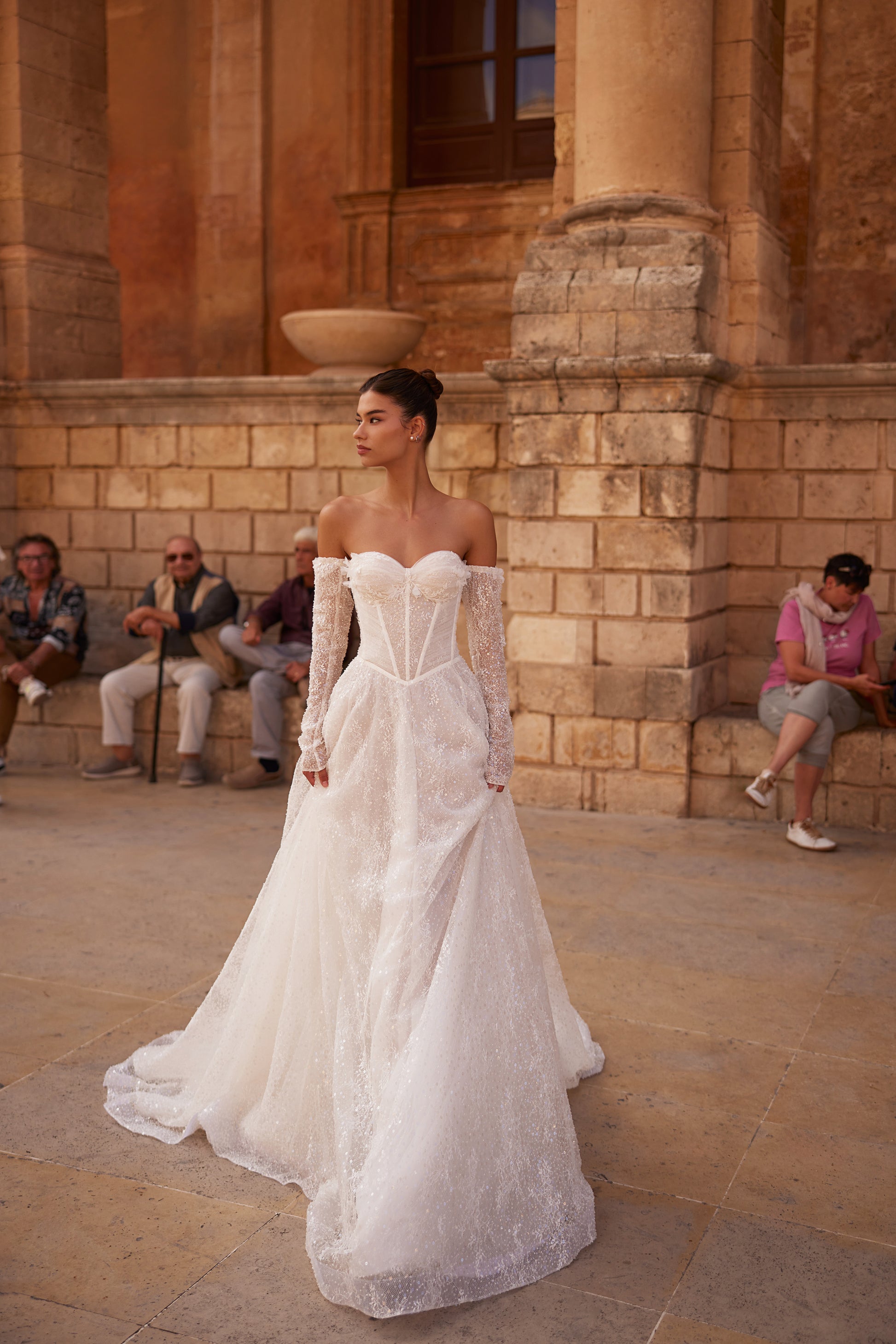 Fidella A-line Sweetheart Milk Wedding dress