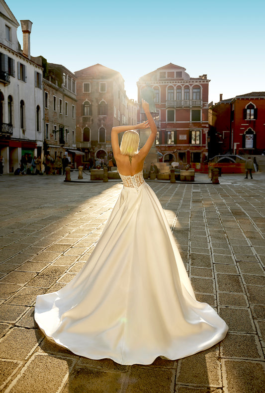 Marsela A-line Sweetheart Milk Wedding dress