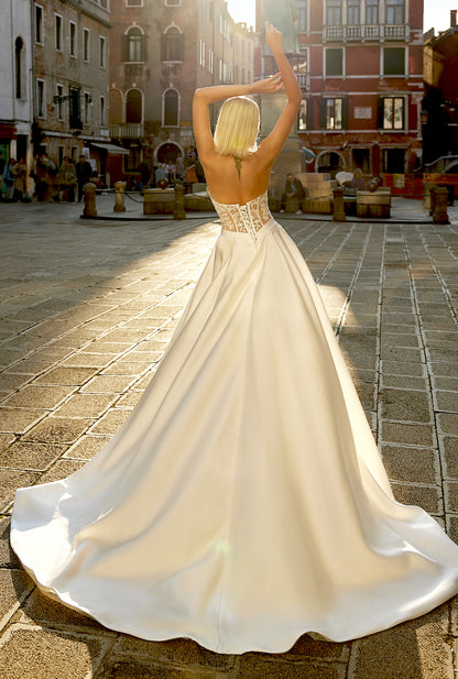 Marsela A-line Sweetheart Milk Wedding dress